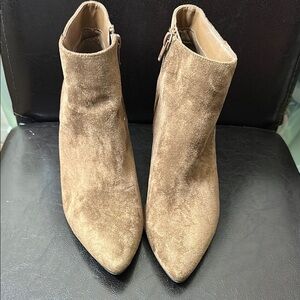 Forever 21 Tan Ankle Booties with Pointed Toe